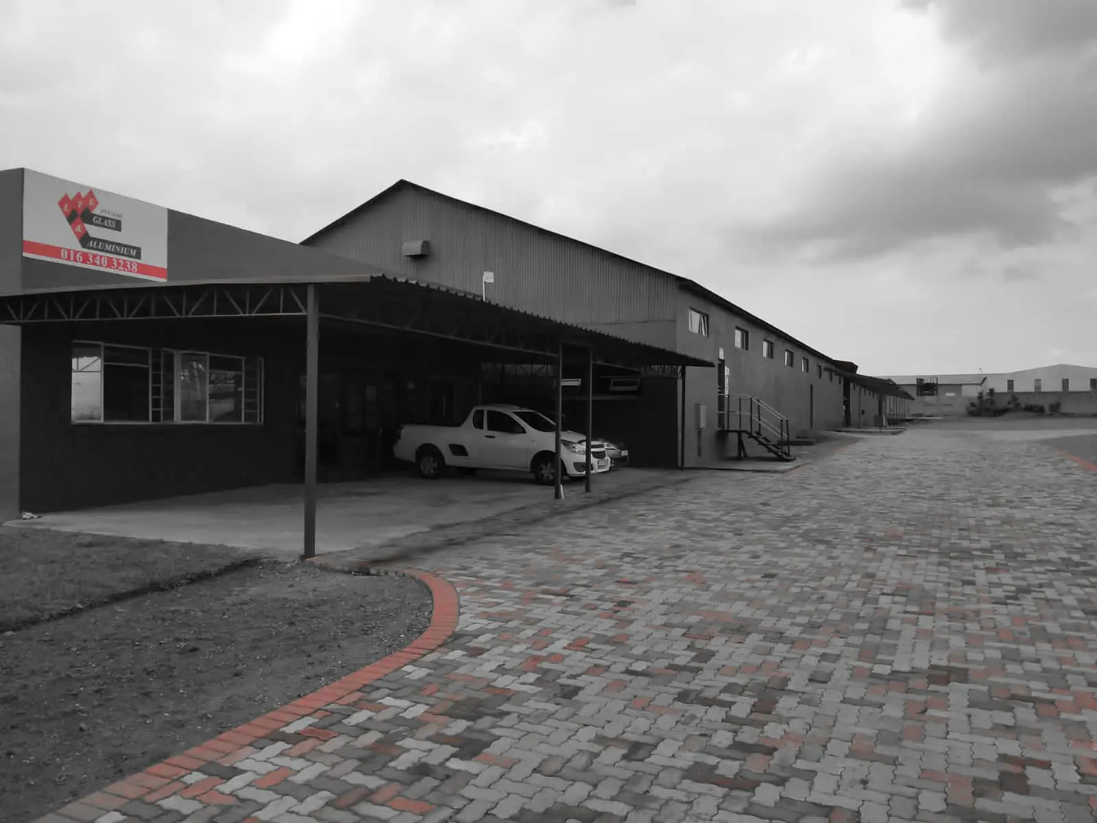Exterior of LTE’s workshop and its entrance at 81 Fifth Avenue in Vosterkroon, Nigel