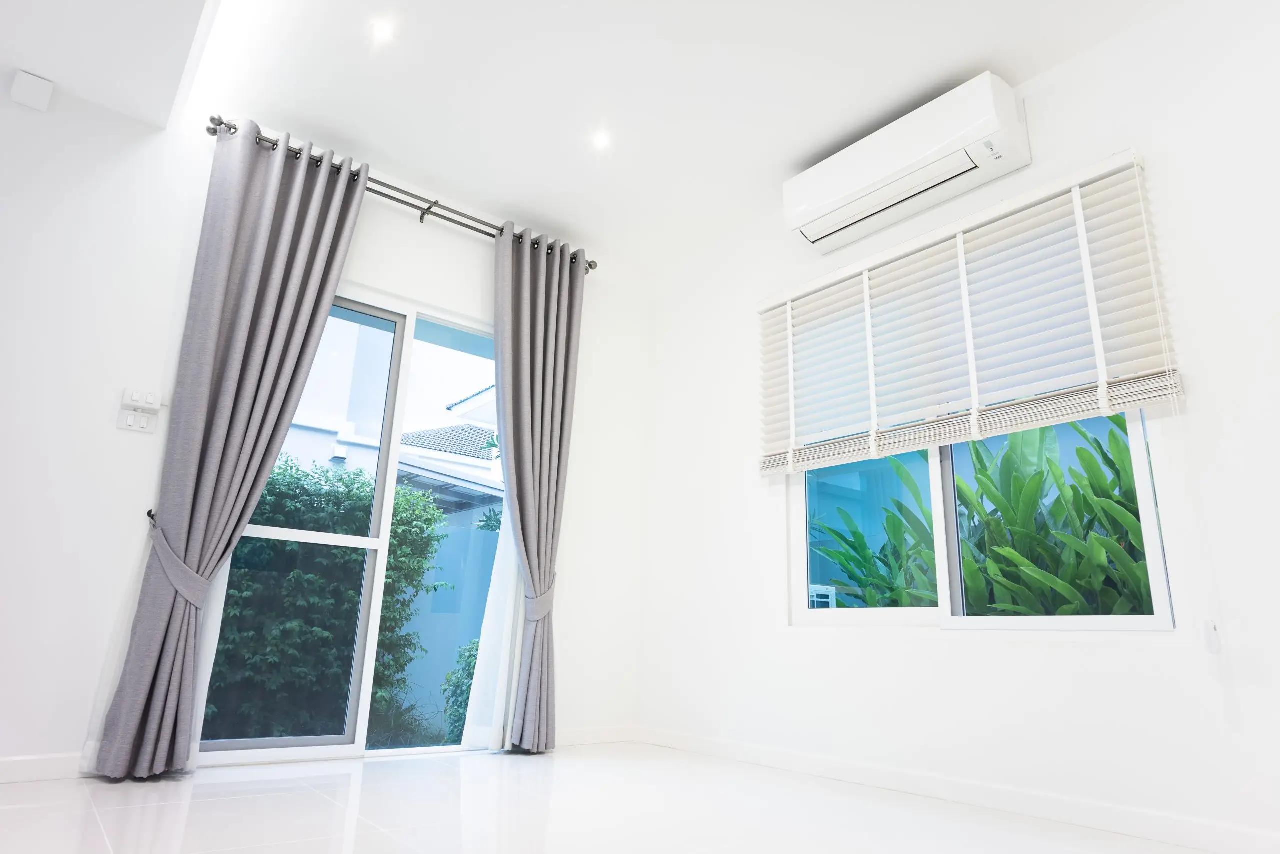 Aluminium framed windows bringing natural light into a room